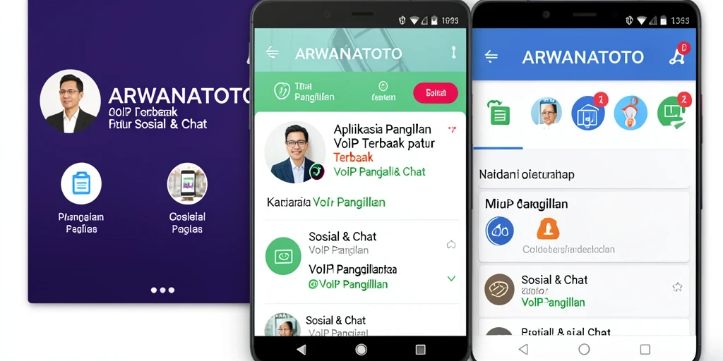 Antarmuka pengguna ARWANATOTO yang intuitif untuk panggilan VoIP.