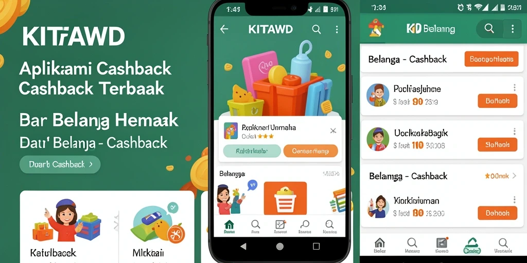 Antarmuka aplikasi KITAWD yang user-friendly dan efisien untuk Cashback.