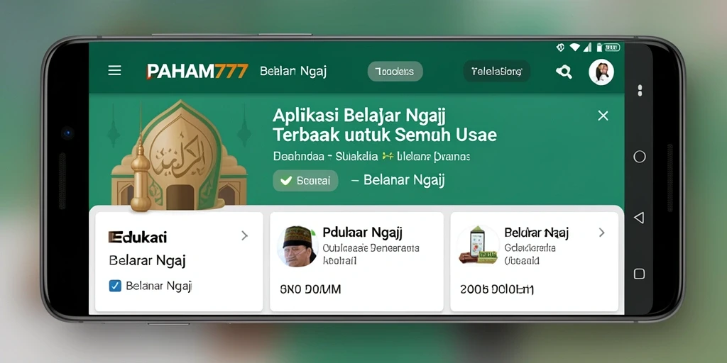 Tampilan antarmuka pengguna PAHAM777 yang menarik dan informatif.