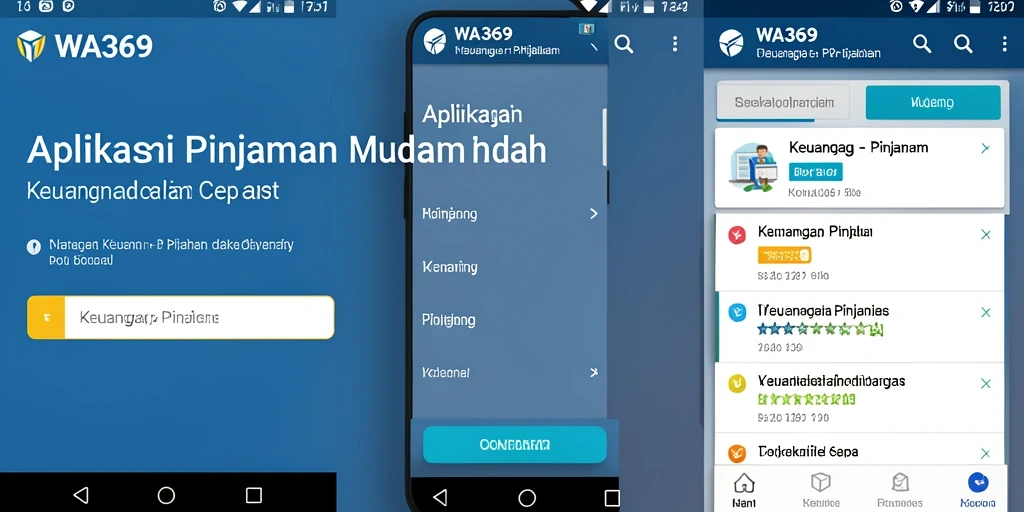 Antarmuka WA369 yang user-friendly untuk pengajuan pinjaman.