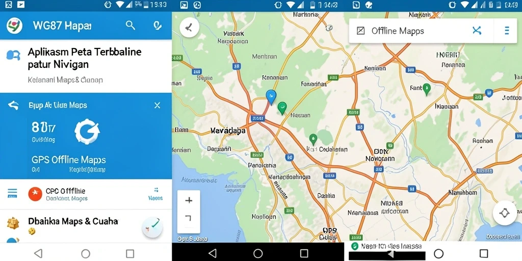 Antarmuka intuitif WG87 untuk navigasi offline yang mudah digunakan.