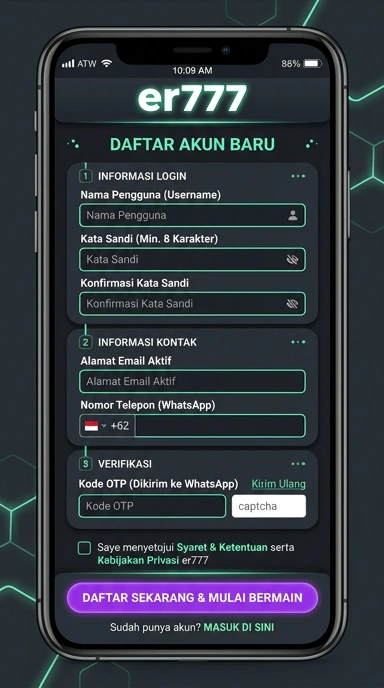 Panduan Buat Akun Baru er777 untuk Pengguna Indonesia